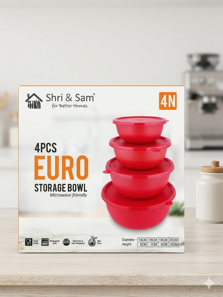 Shri & Sam Storage Bowl 4 Pcs Set