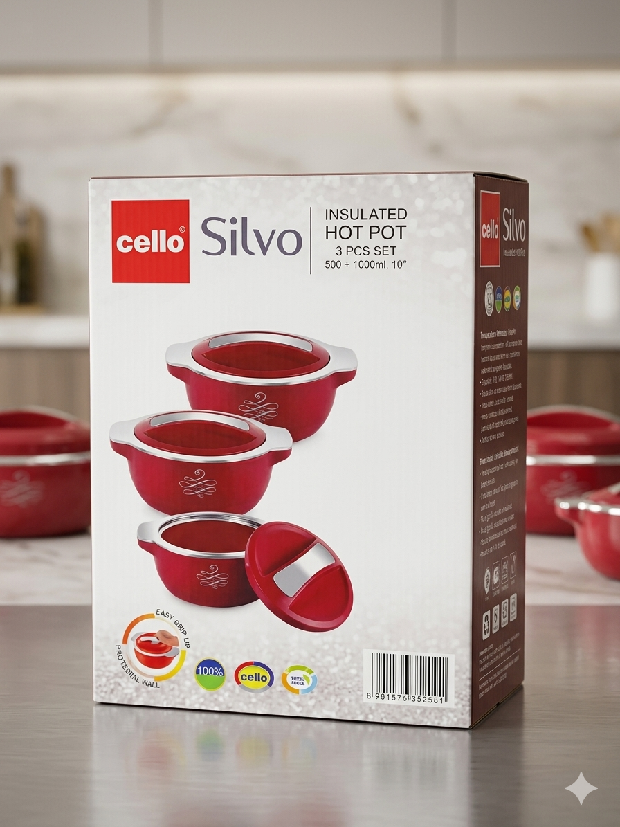 Cello Silvo 3 Pcs Set