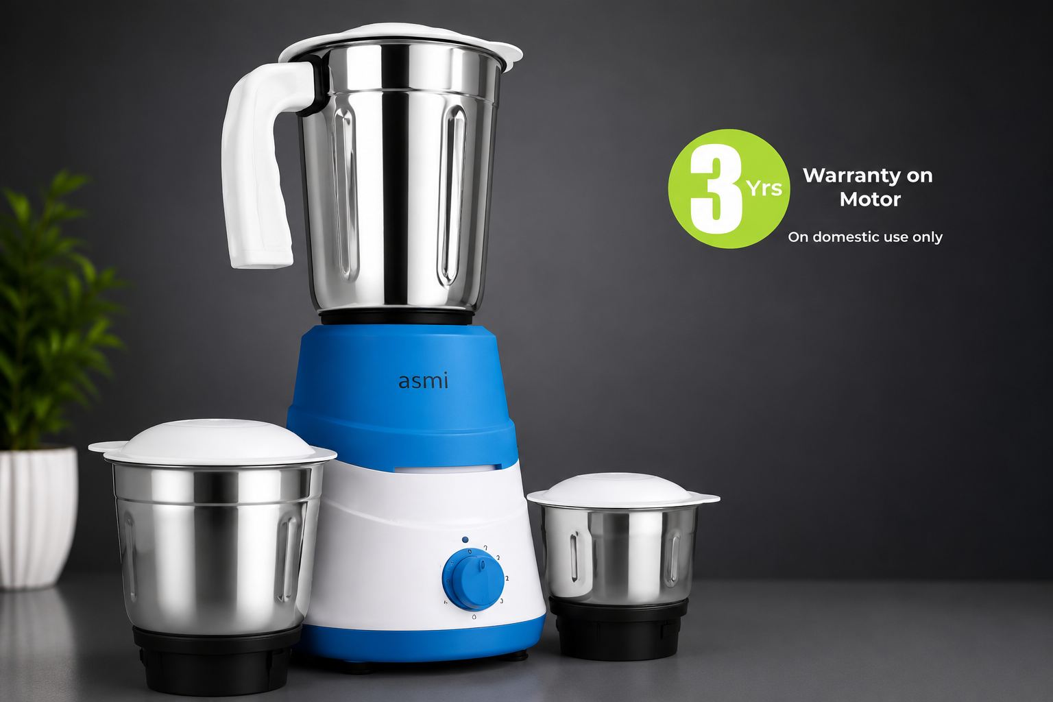 Asmi mixer grinder 230 V - 50 Htz - 500 Watt 1 Pcs Set