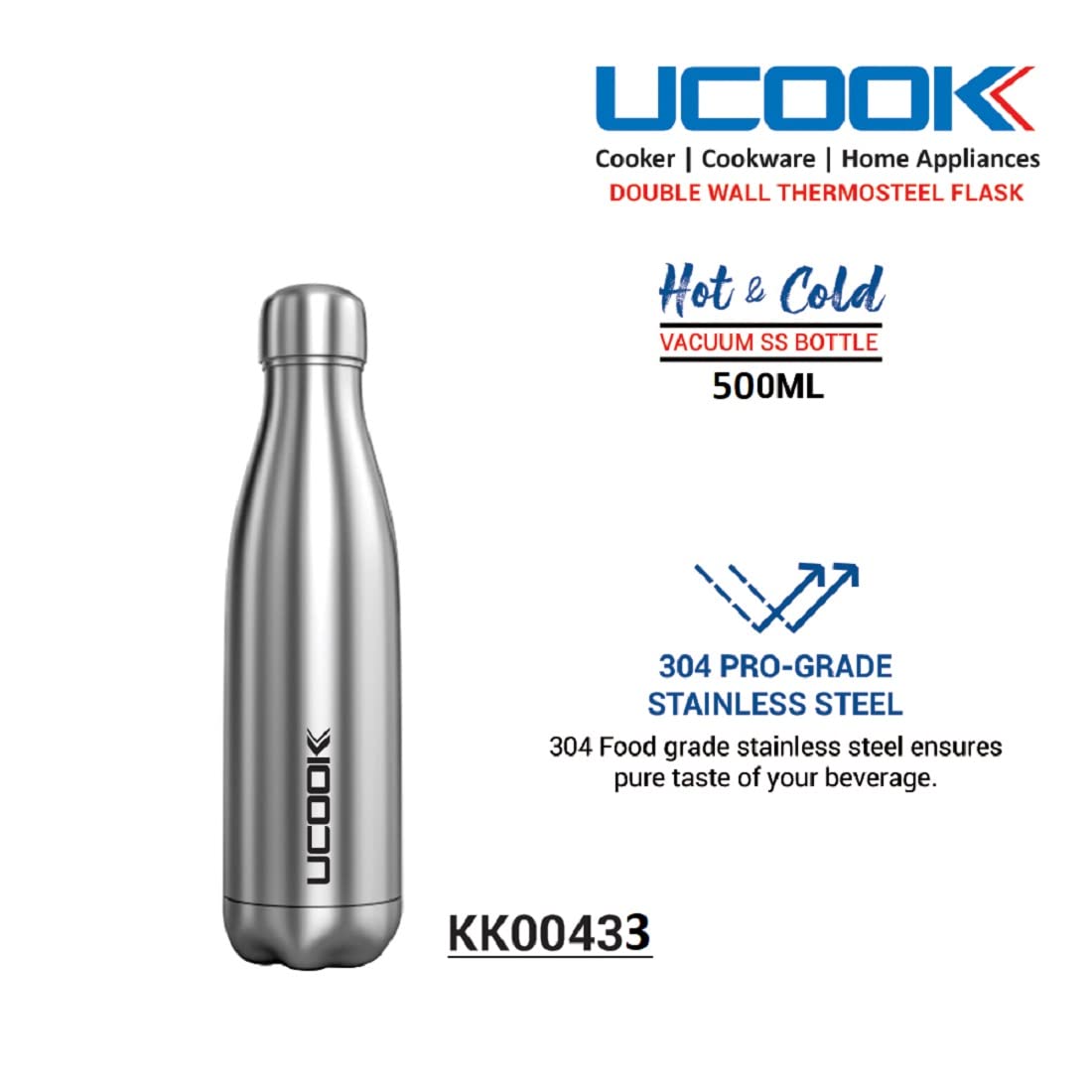 Ucook Water Bottle 550 Ml 1 Pcs Set
