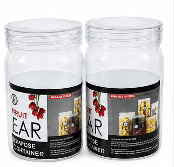 BOROSILICATE GLASS CANISTER 2PCS
