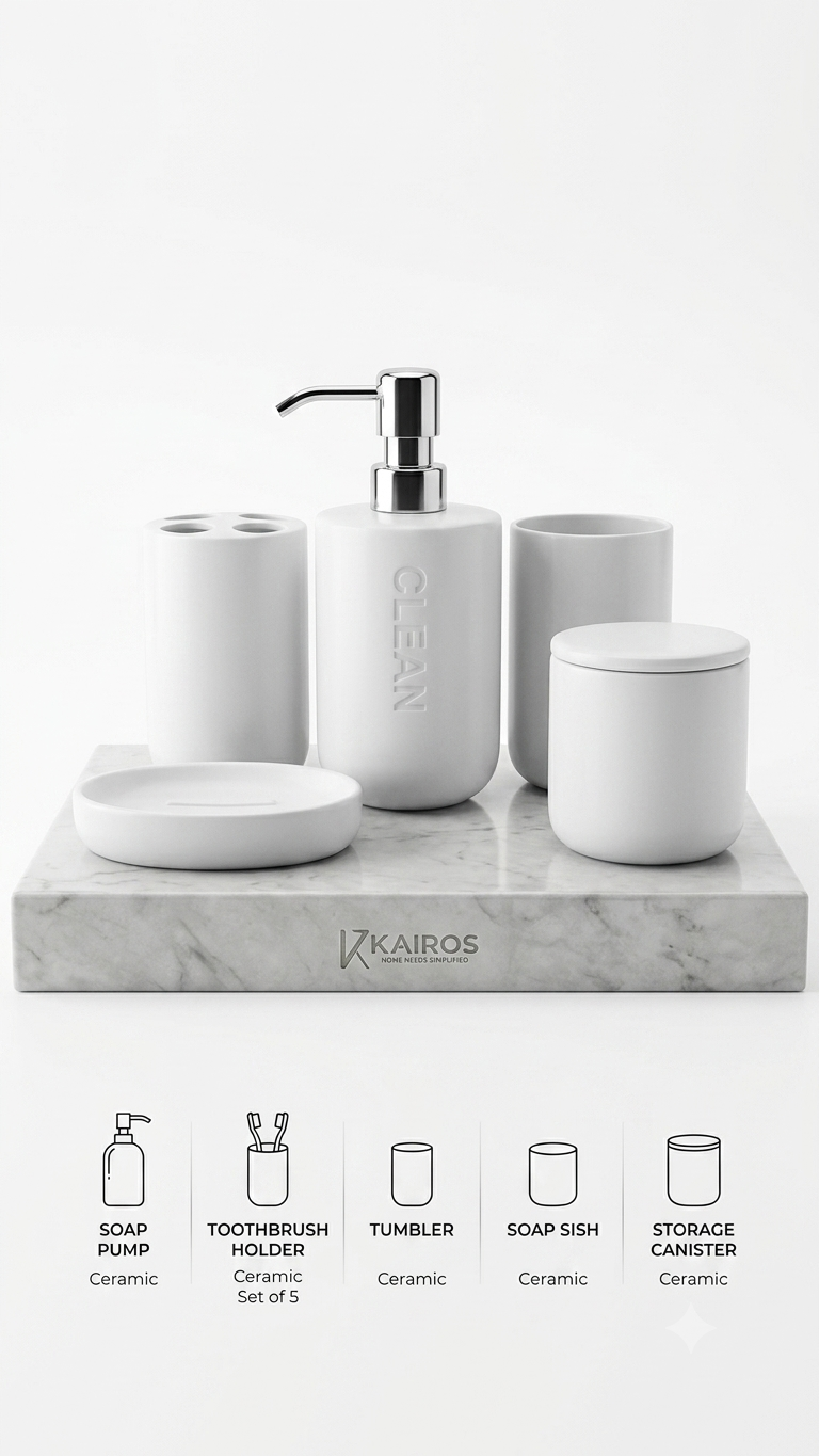 BATHROOM ACCESSORIES Set of 2