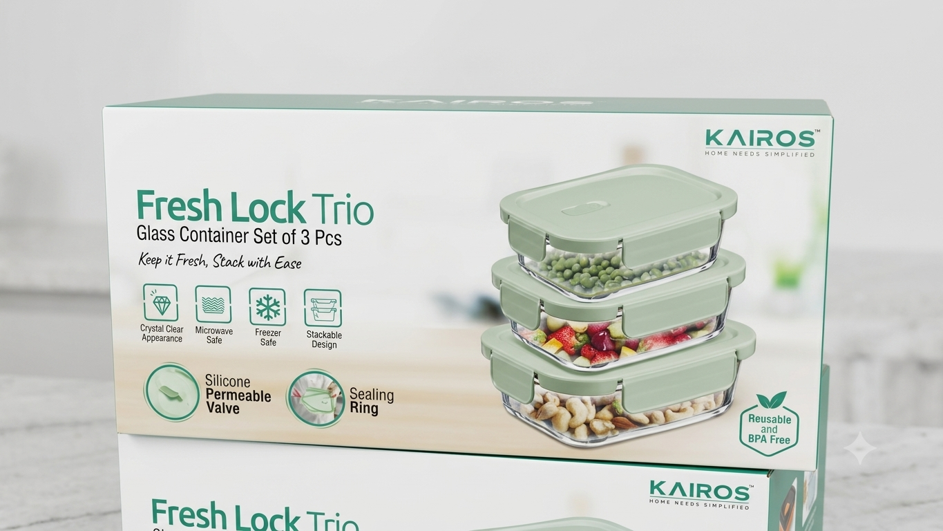 FRESH LOCK CONTAINER 3PCS Set of 2