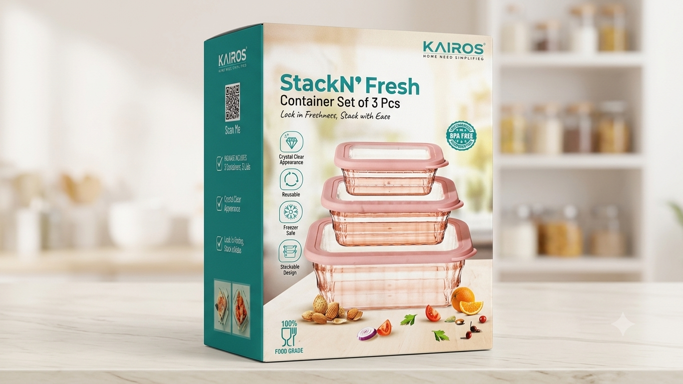 STACKN FRESH CONTAINER 3 PCS Set of 2