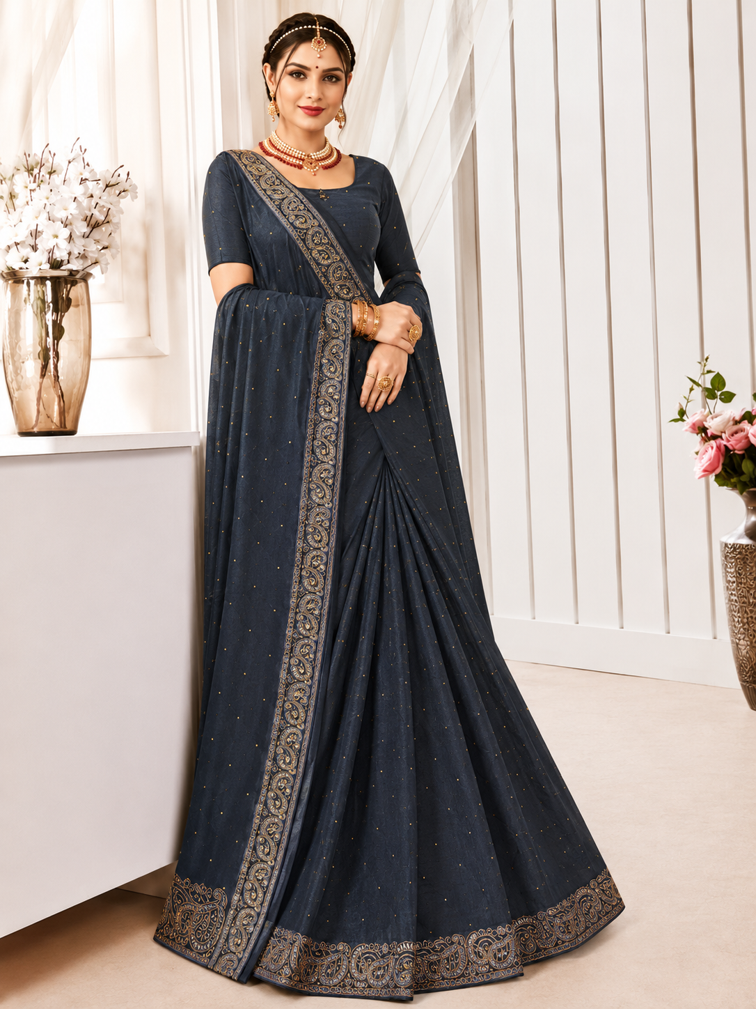 MALISHKA PARTY WEAR SAREE