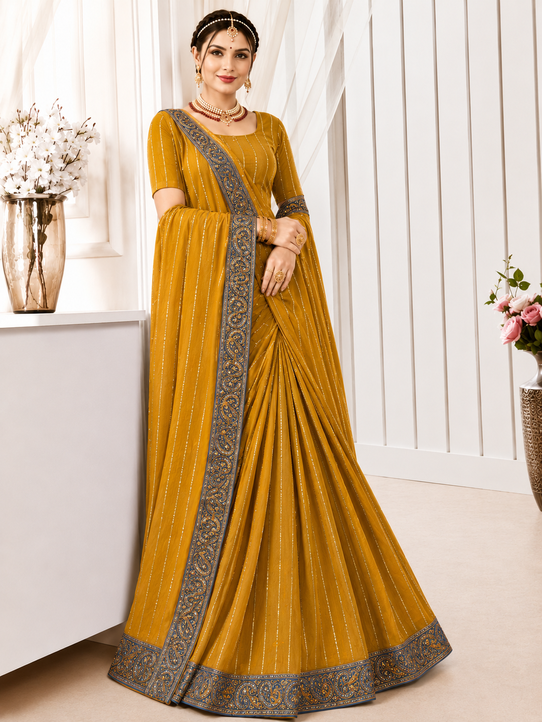 MALISHKA PARTY WEAR SAREE