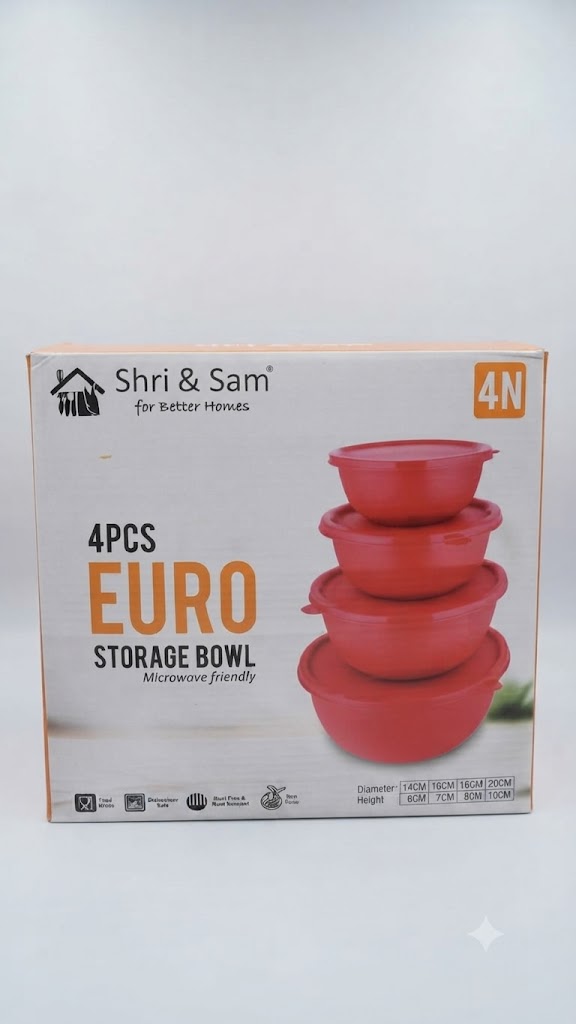 EURO STORAGE BOWL 4PCS set of  1