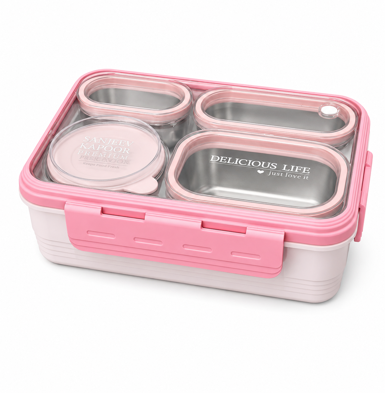 SANJEEV KAPOOR  STAINLESS STEEL LUNCH BOX WITH 800ML+150ML BOWL